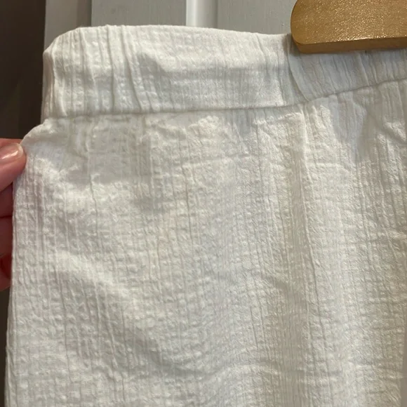 J. Crew White- Navy Wide-Leg Pants- drawstring SZ XL NWT - Picture 3 of 4